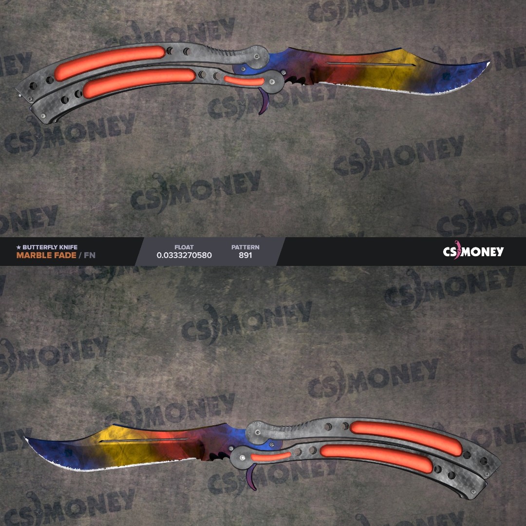 CSGO Butterfly Knife Marble Fade, Computers & Tech, Parts & Accessories