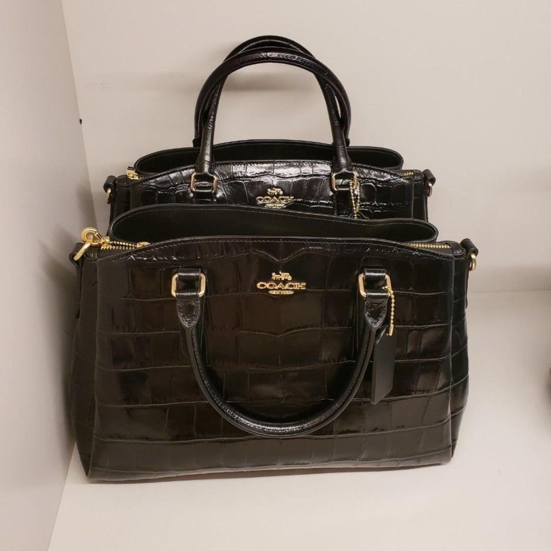 coach croc embossed bag