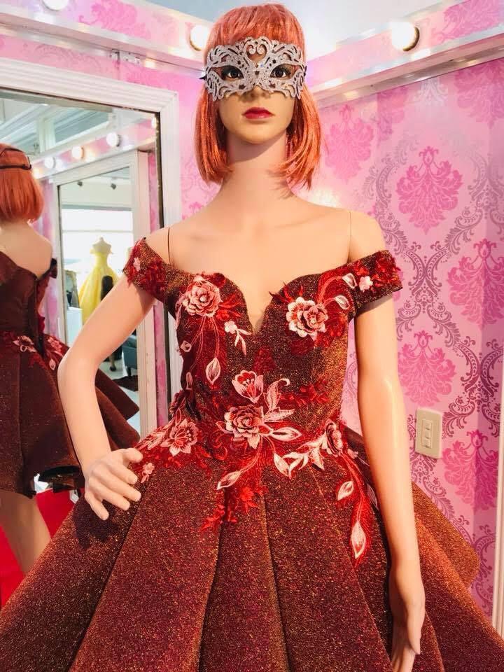 red cocktail dress for debut