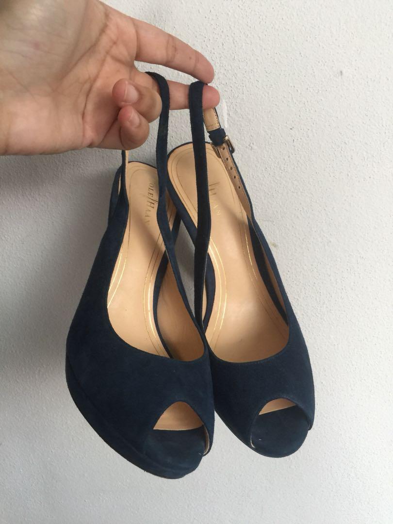 cole haan suede heels