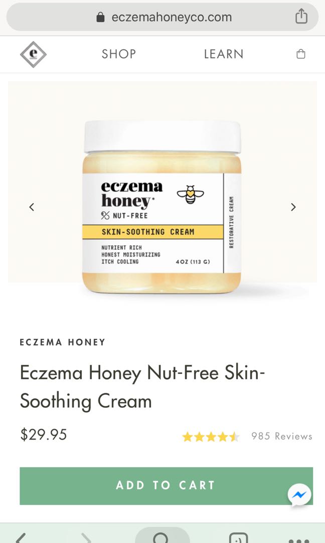 Eczema honey nut free cream, Health & Nutrition, Health Supplements