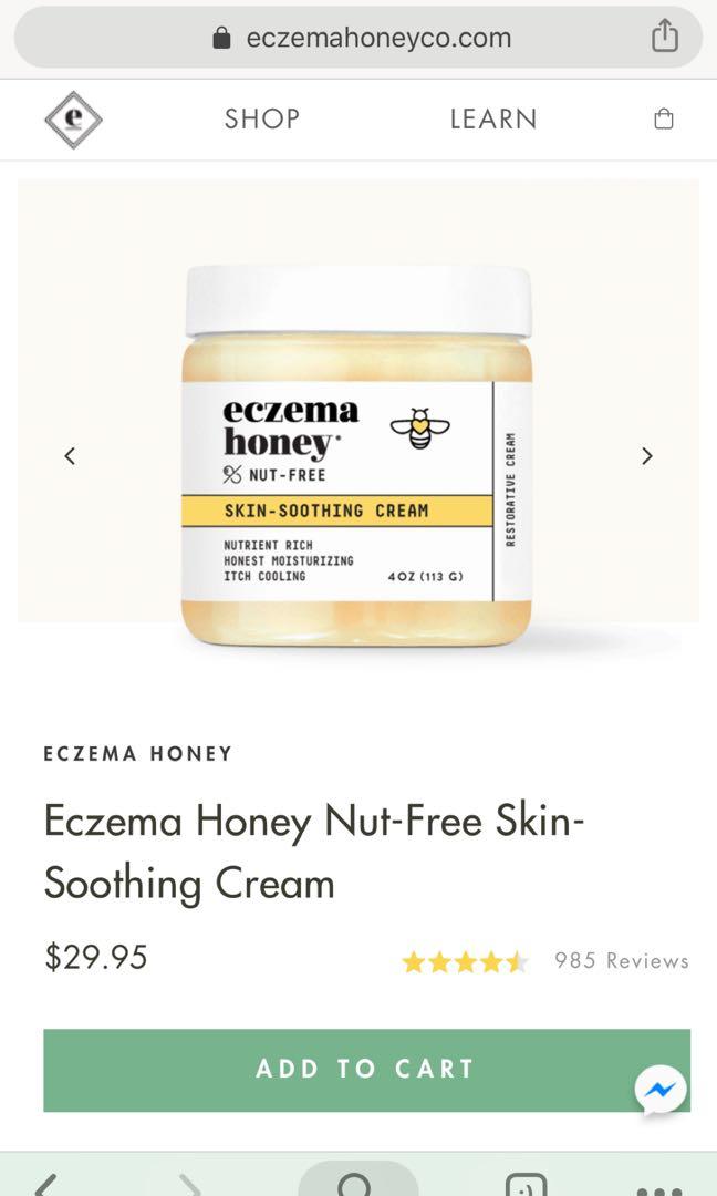Eczema honey nut free cream, Health & Nutrition, Health Supplements