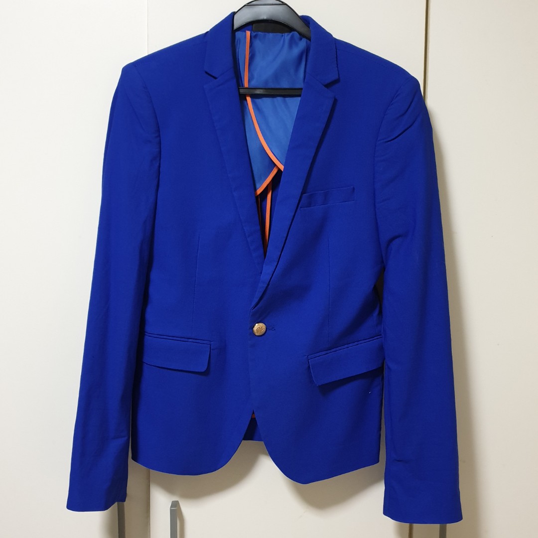Electric blue deals blazer mens