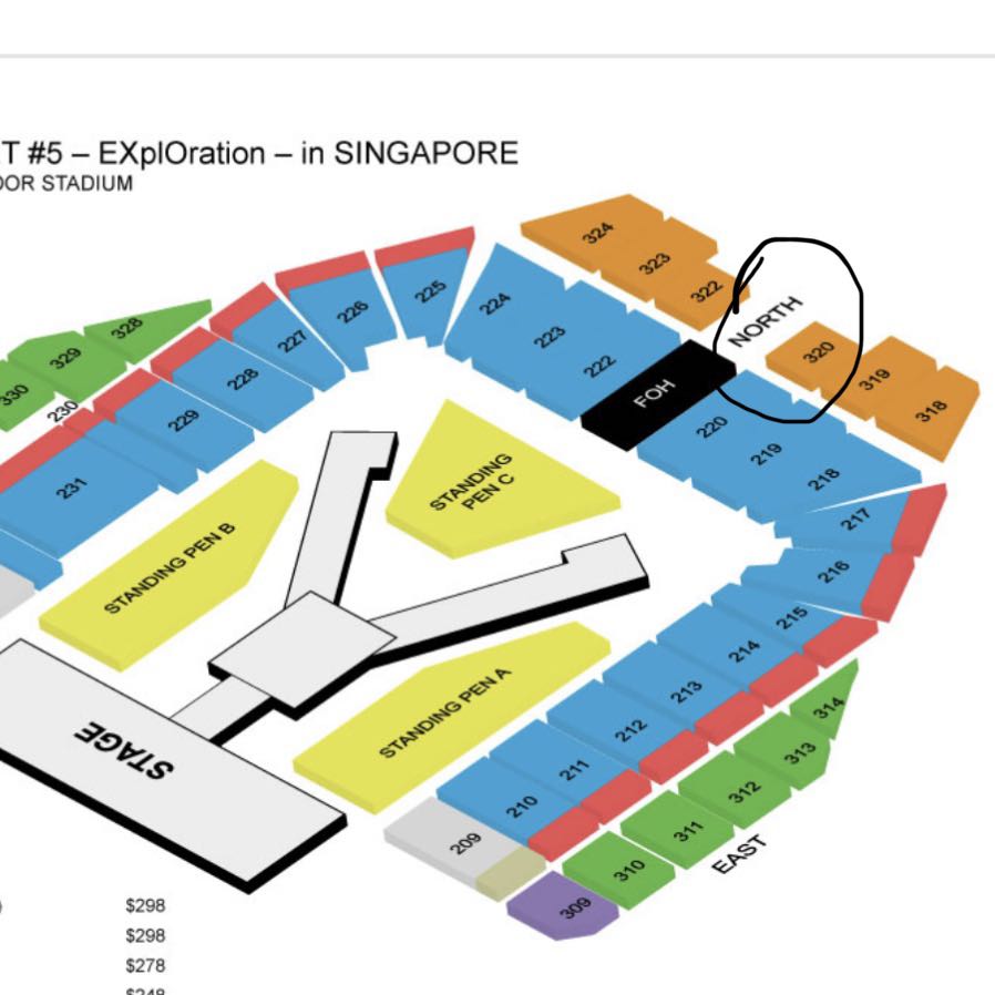 EXO Concert 2019 (Section 320 Seated) 2 Tickets, Hobbies & Toys