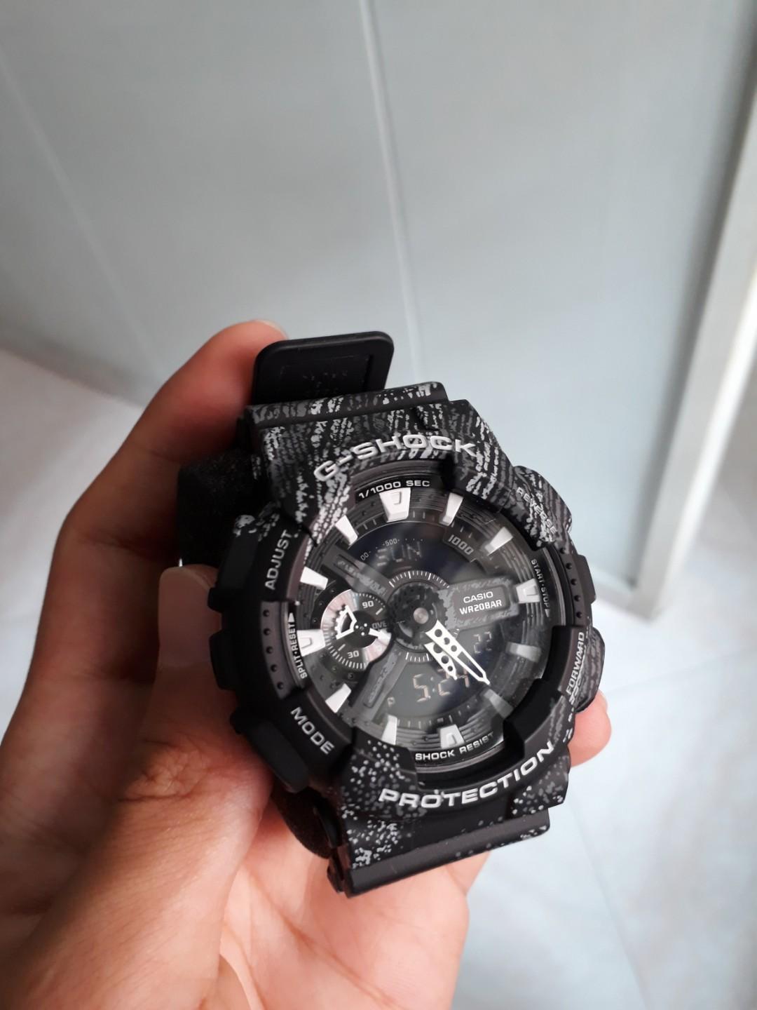 G shock black hot sale and white