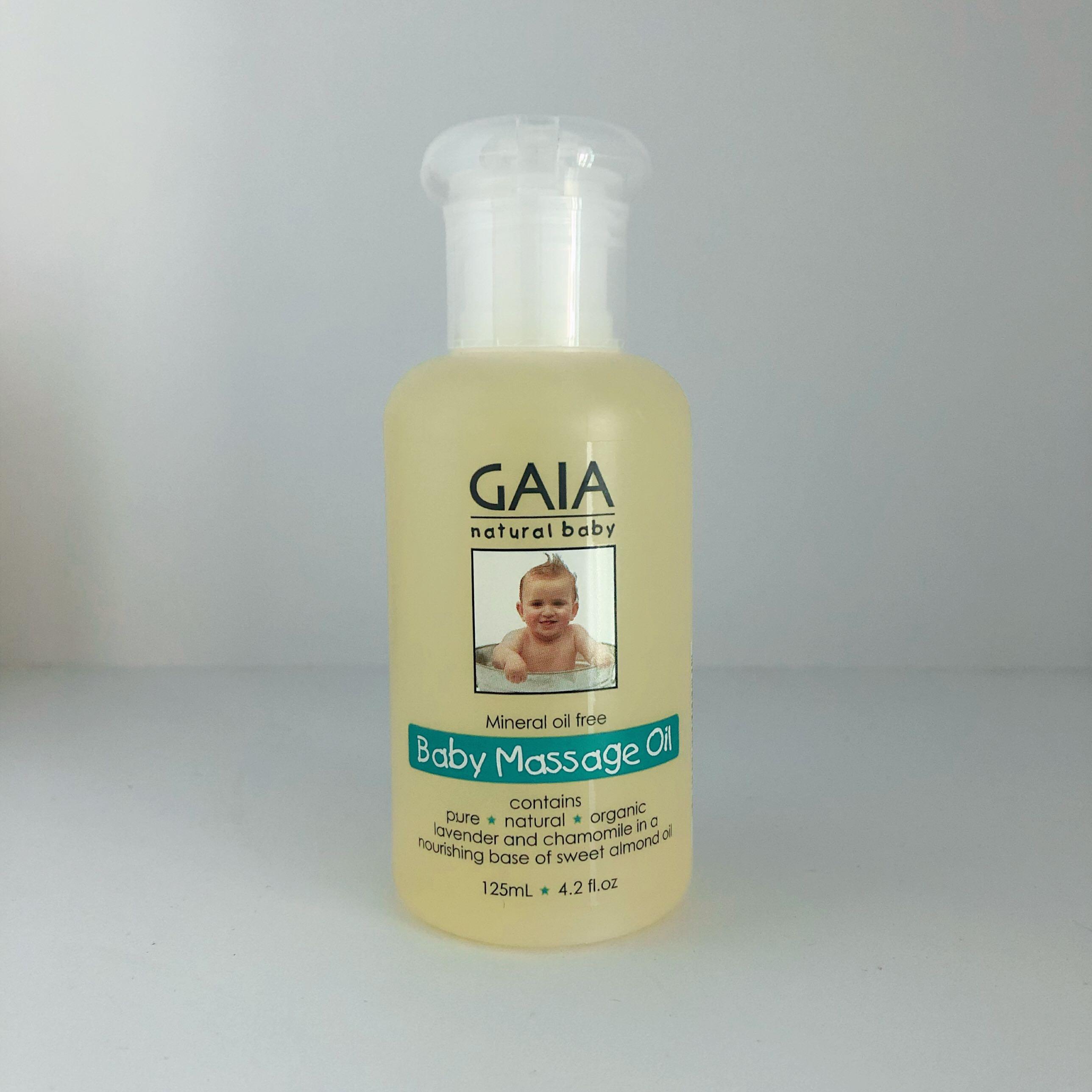gaia natural baby massage oil 125ml