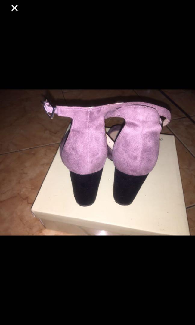 High Heels Something Borrowed Ungu Pastel Fesyen Wanita Sepatu Di Carousell