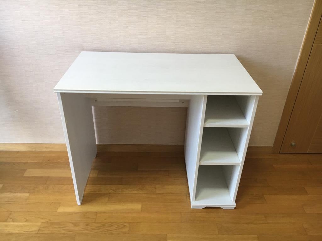 IKEA study table + CHAIR , Furniture & Home Living, Furniture, Tables ...