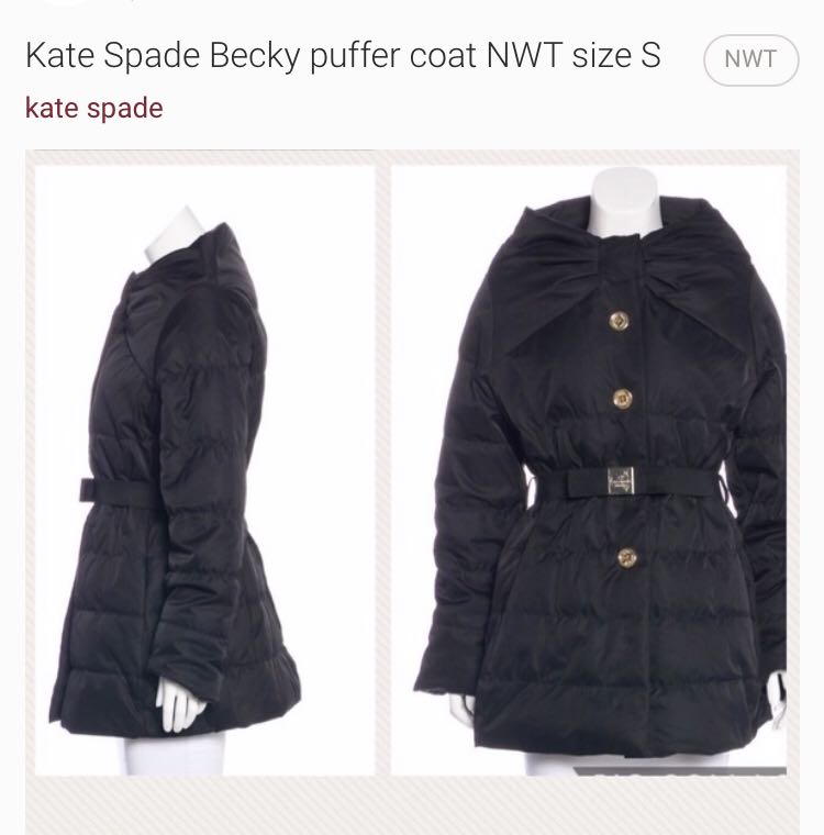 Kate spade Becky puffer down jacket Carousell