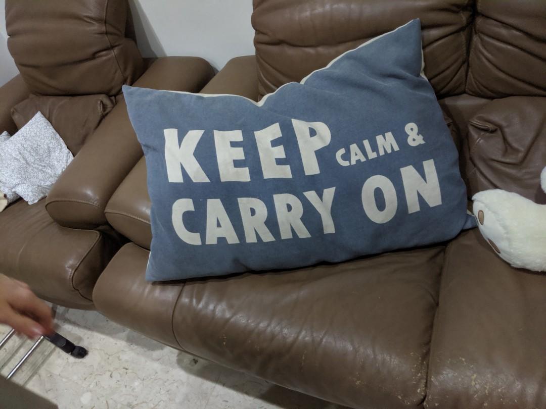 Keep Calm And Carry On Pillow Furniture Home Decor Cushions