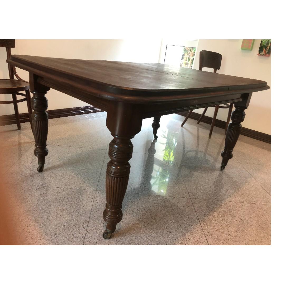 Large Dining Table With 2 Extensions Mahogany England Furniture Tables Chairs On Carousell