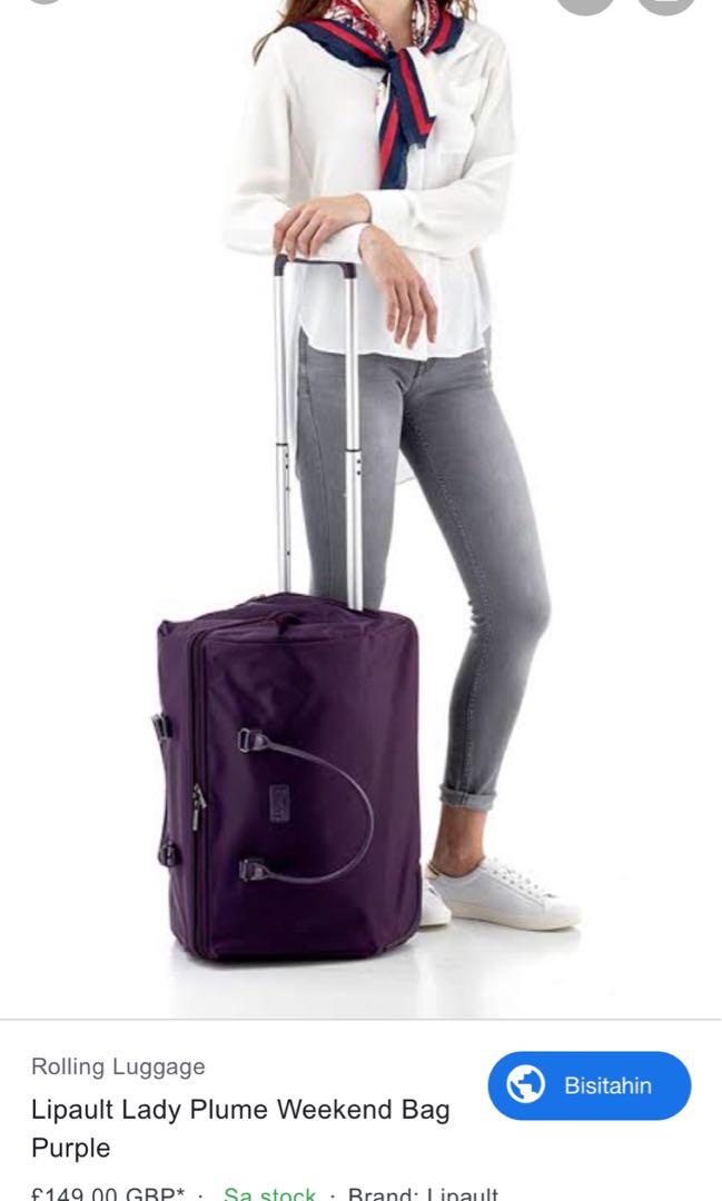 Lipault lady plume wheeled weekend bag sale
