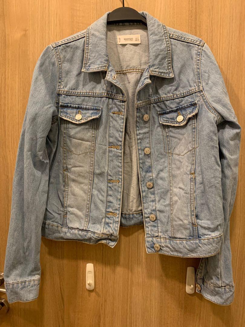 mango pocketed denim jacket