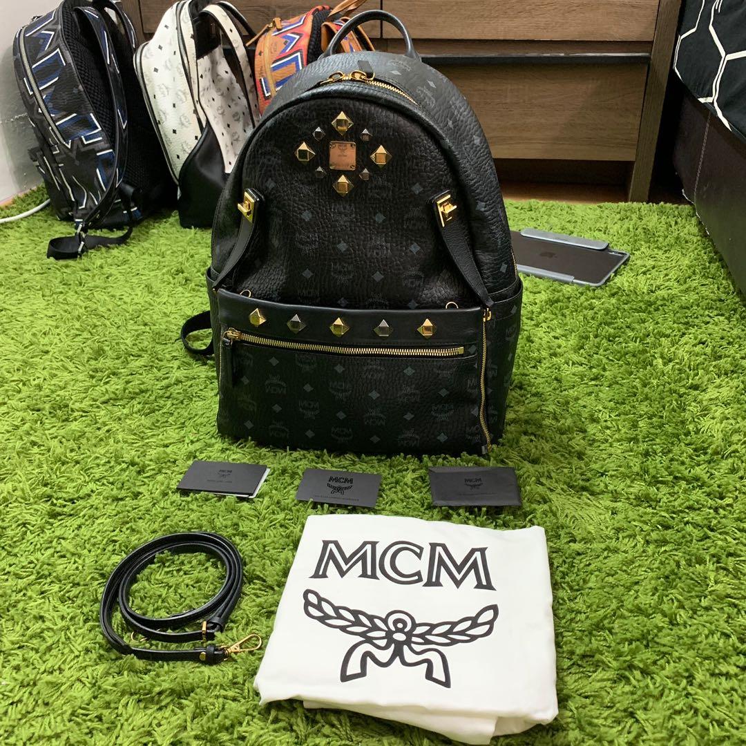 Mcm backpack online with clutch