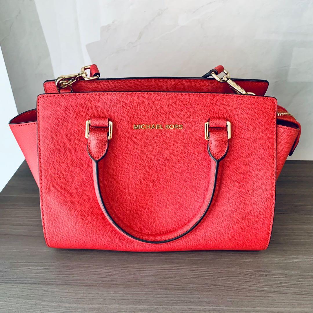 michael kors handbags red color