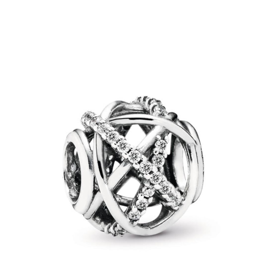 Mix Pandora Charms Mystical Floral Charm Sparkling Galaxy Openwork Charm Wintry Delight Charm