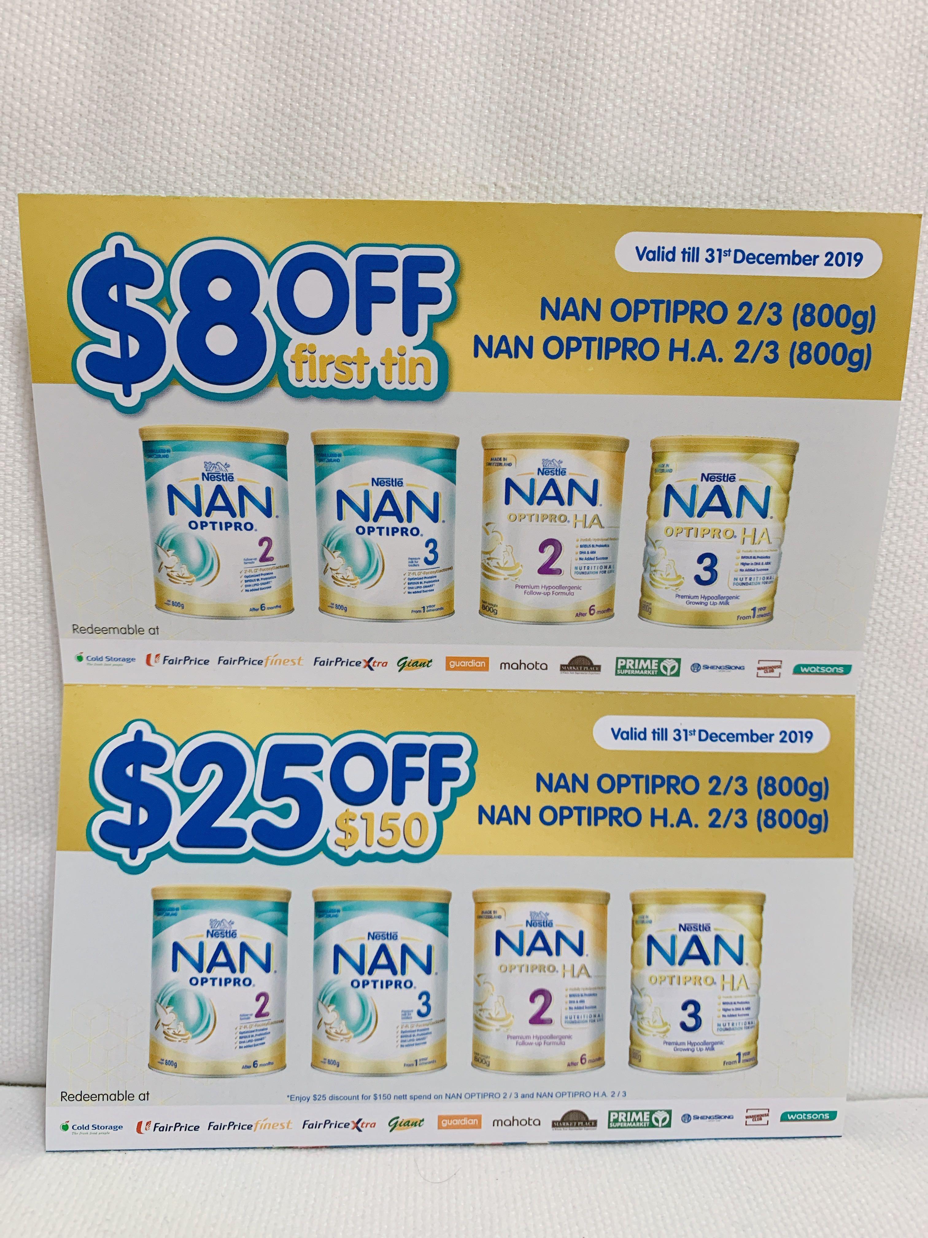 Nestle Nan Optipro HA 2 Follow Up Milk Formula with vouchers, Babies