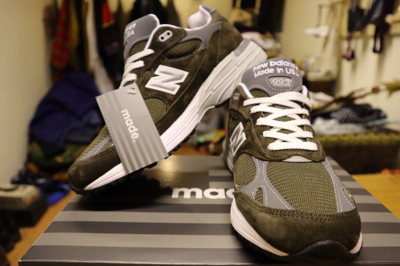 New balance 993 Olive hot sale