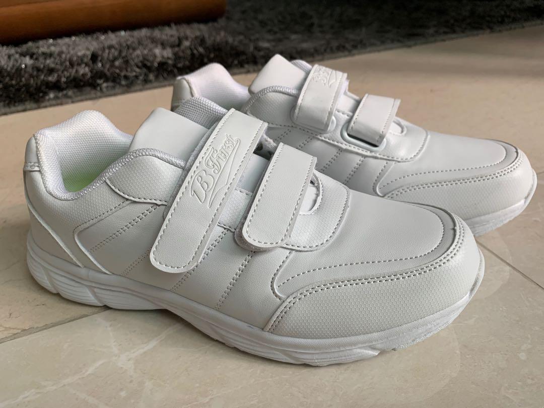 bata white velcro school shoes