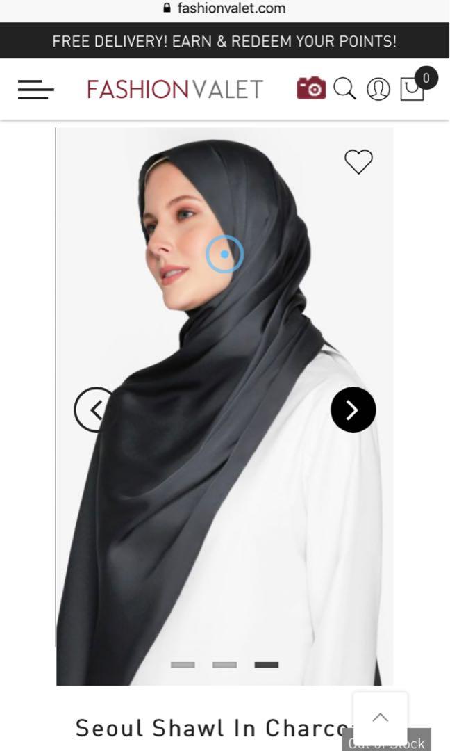 New Lilit Seoul Shawl In Charcoal Muslimah Fashion Scarves On Carousell
