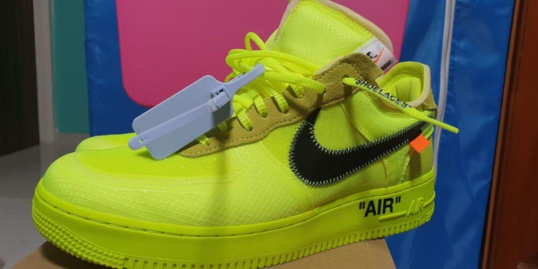 Nike Air force 1 Off White Volt US11