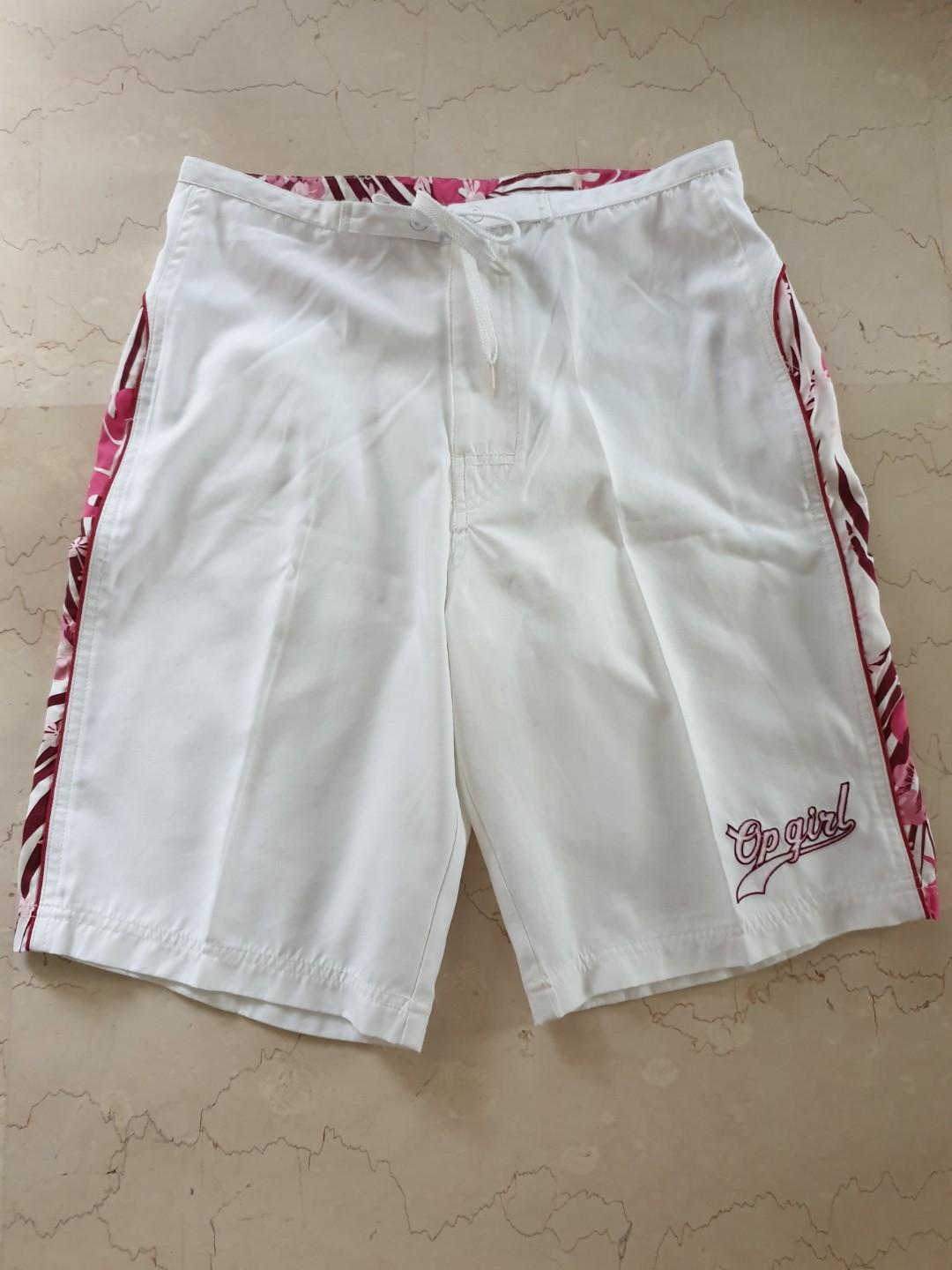 Ladies white board shorts clearance
