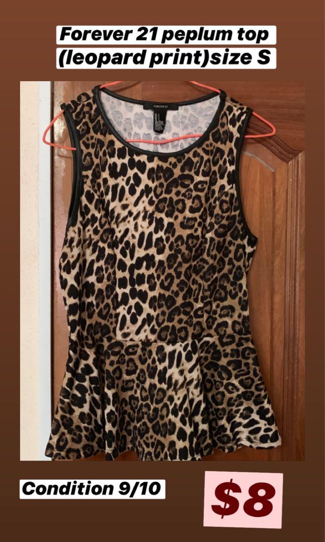 peplum top leopard print