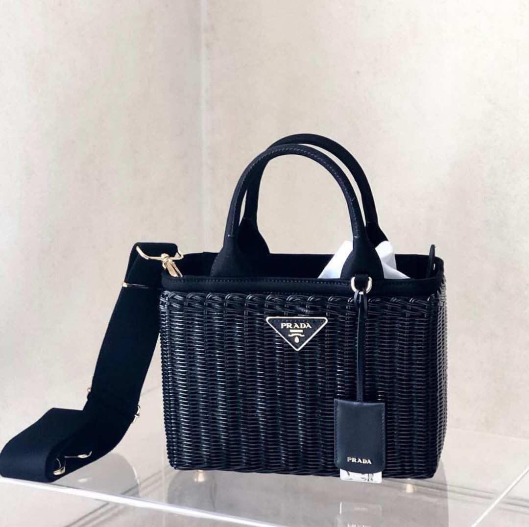 prada basket weave bag