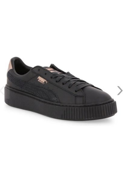 Puma black rose gold platform Women s Fashion Footwear Sneakers