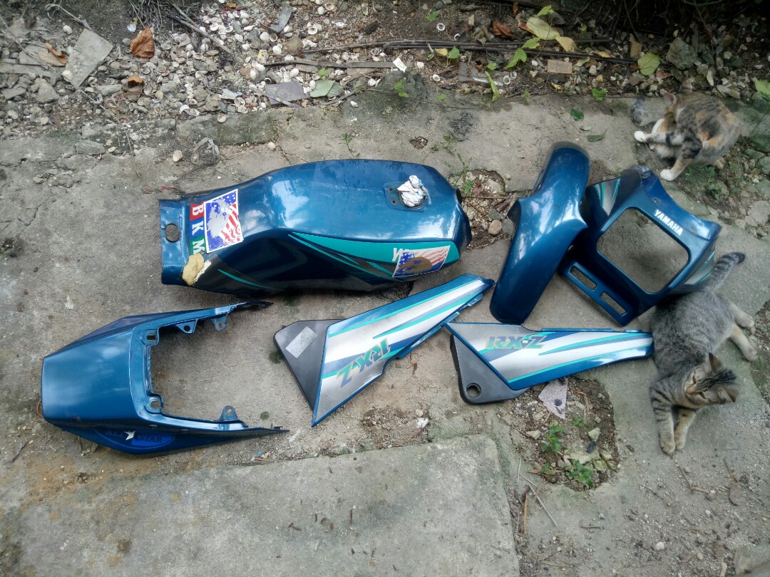 RXZ BoschtCover Set Hijau Laici Full Original Motor, Motorbikes on