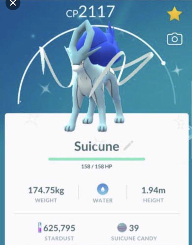 Shiny Suicune Pokemon Go Toys Games Video Gaming Video Games On Carousell