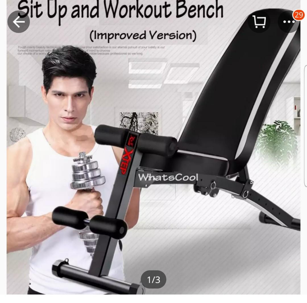 Sit Up And Workout Bench New Sports Weights Gym Equipment On