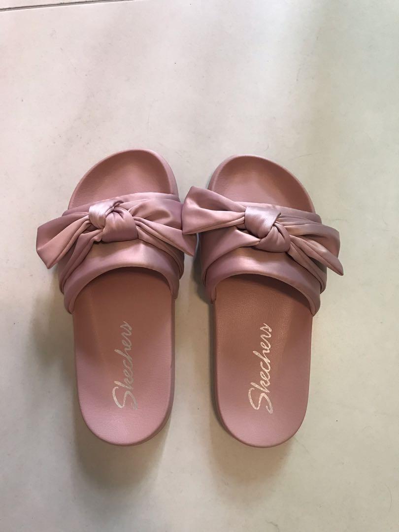 skechers slippers womens pink