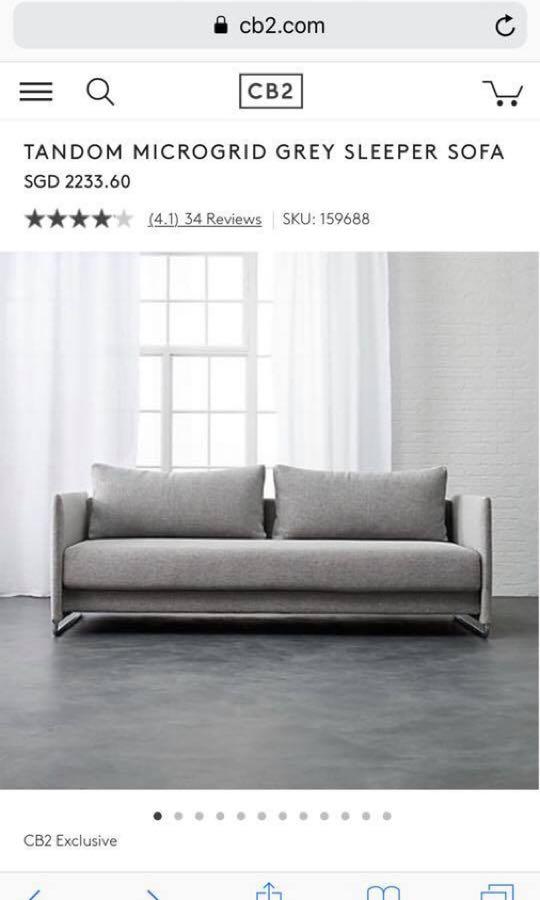 Sleeper Sofa From Cb2 Converts To A