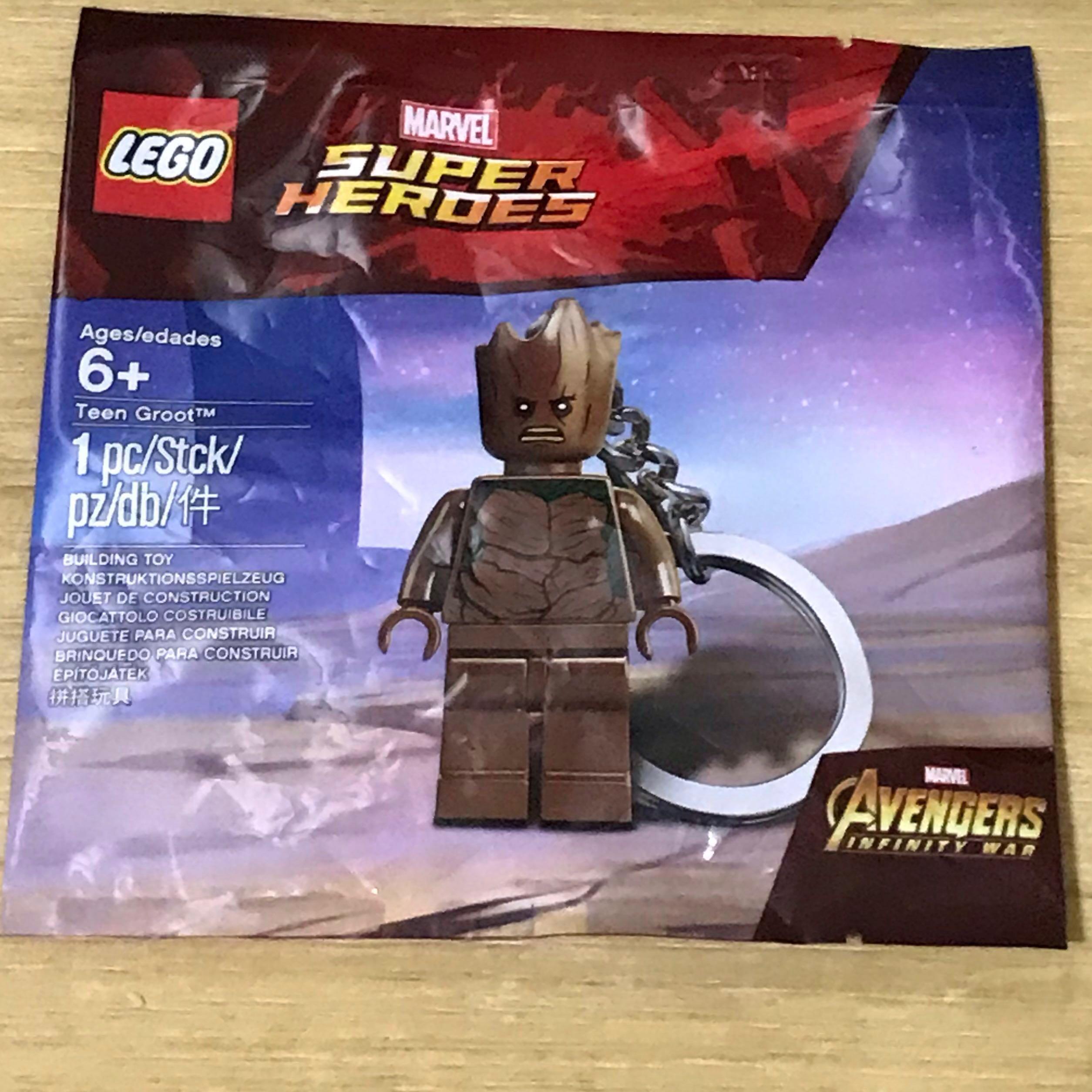 Lego Marvel Super Heroes 5005244-Teen Groot KEYCHAIN-New & Sealed-Polybag 