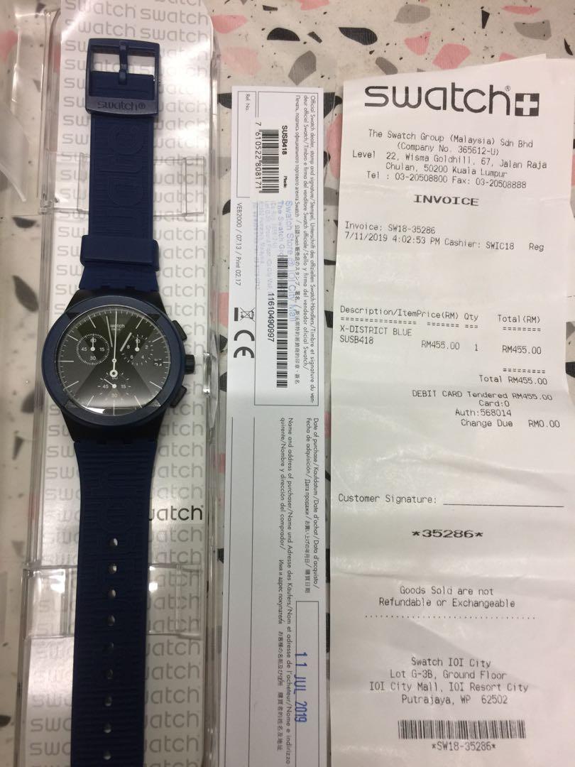 Swatch x cheap district blue
