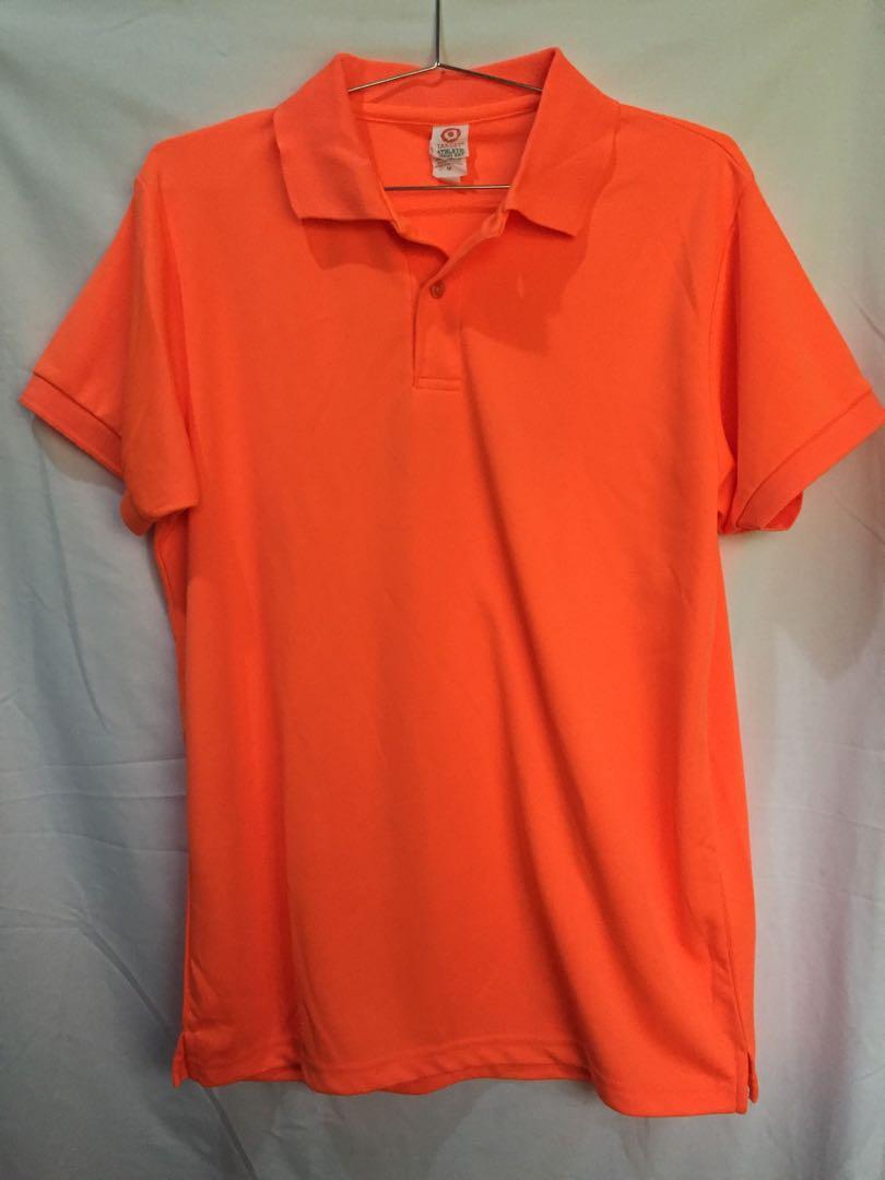 Target Neon Orange Polo Shirt (dri-fit), Women's Fashion, Tops, Shirts ...