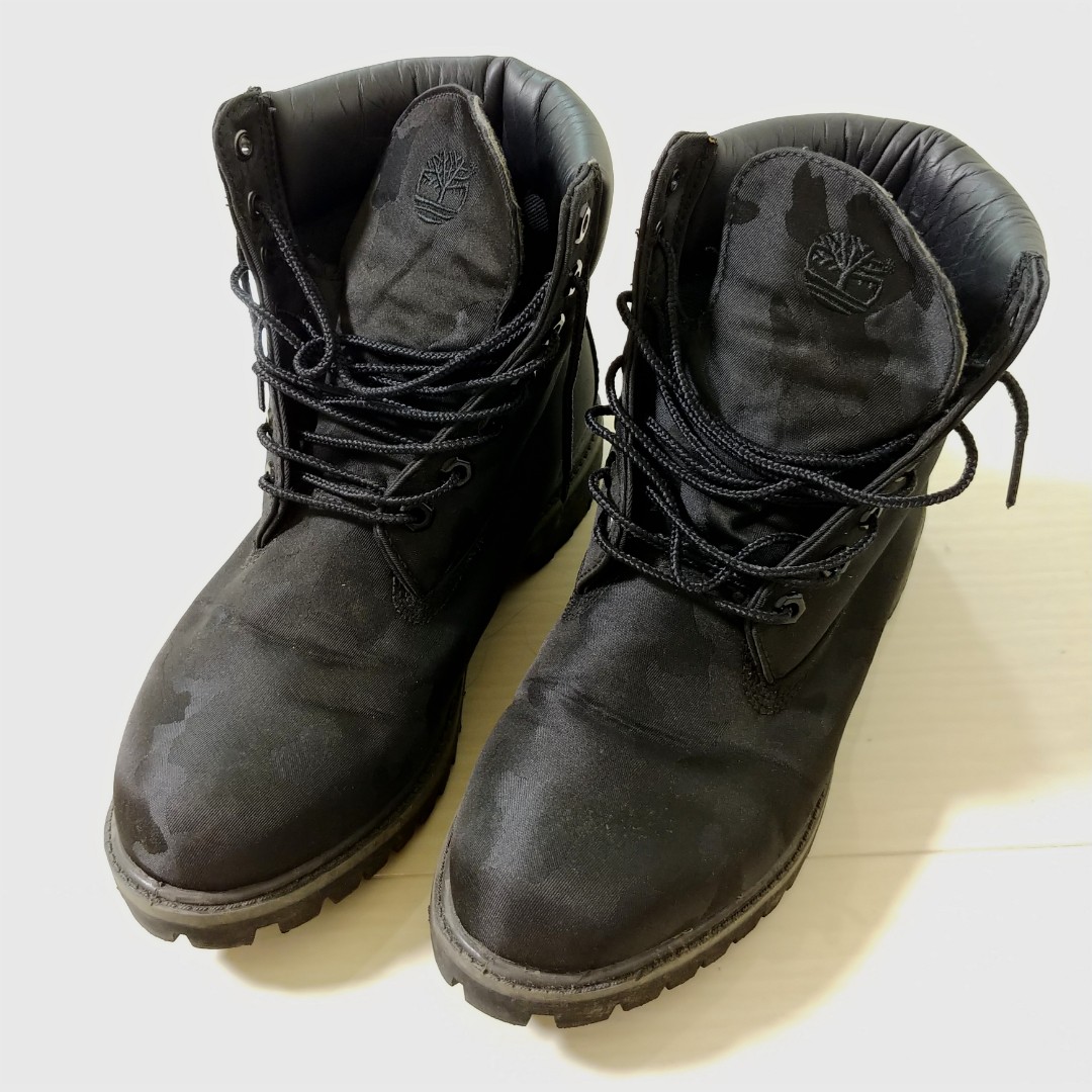 black camouflage timberland boots