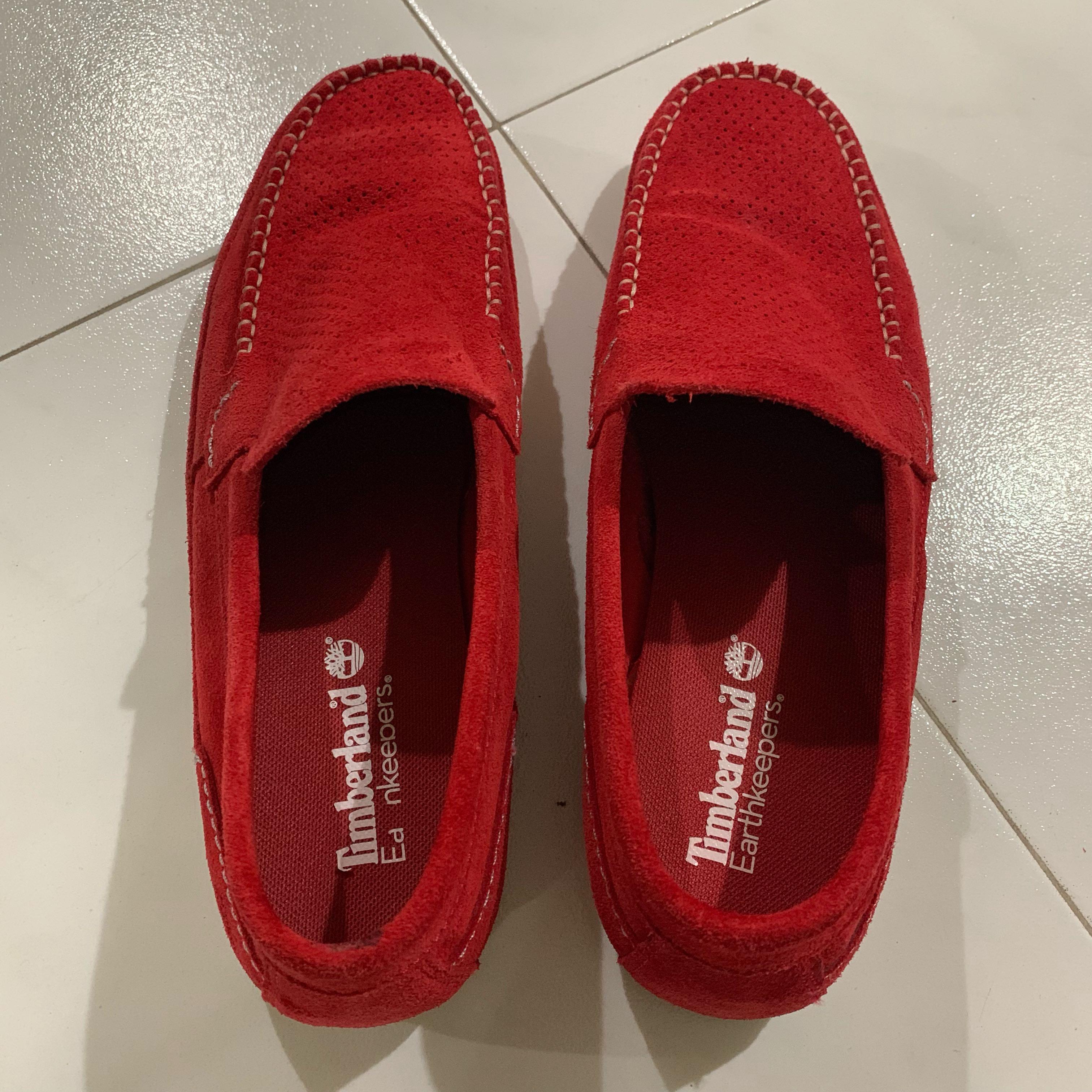 Timberland Shoes Red Luxury Shoes On Carousell
