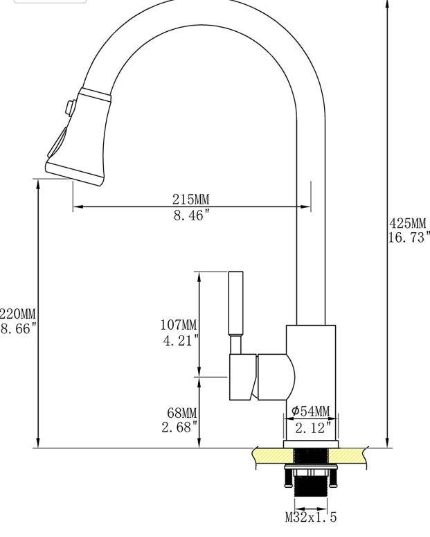 TUTEW Single Hole Kitchen Faucet - Touchless Pull-Down Sprayer In Spot Resist Stainless Steel - View #5