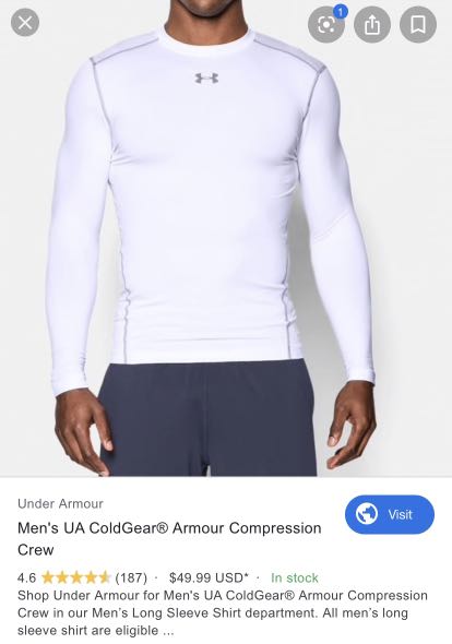 under armour ua coldgear armour compression