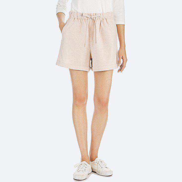 Uniqlo cotton linen relaxed shorts top