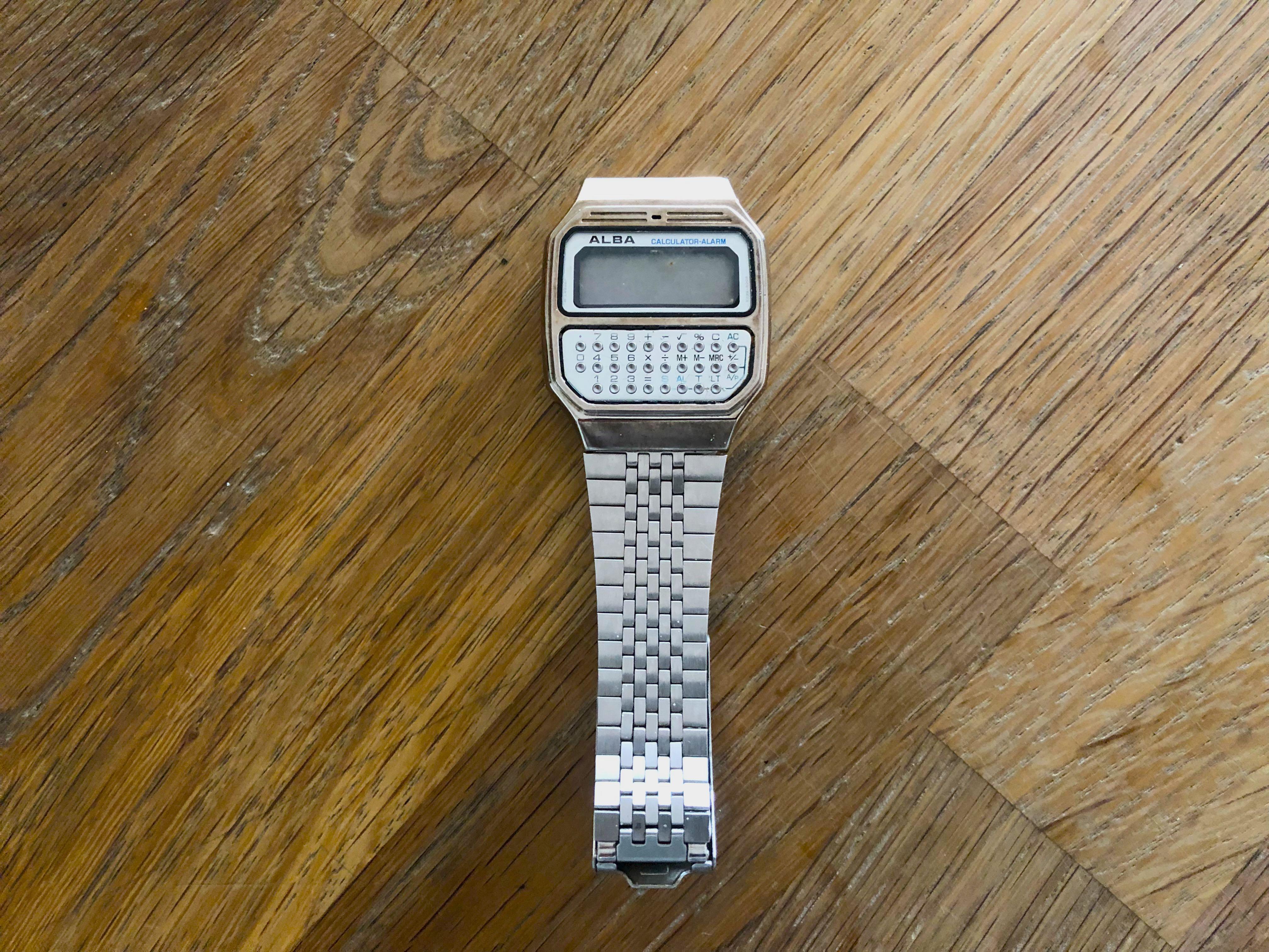 Alba calculator watch new arrivals