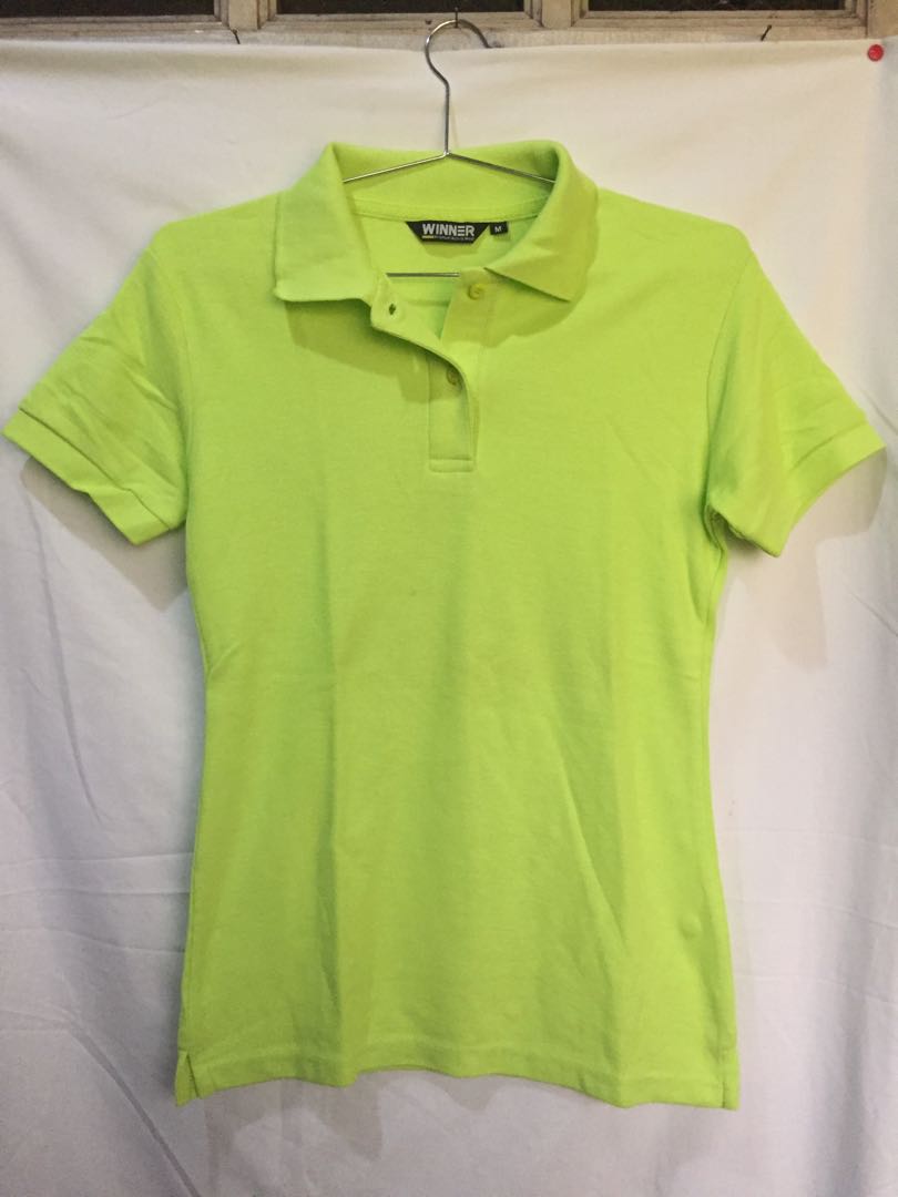 Winner Neon Green Polo Shirt, Women's 