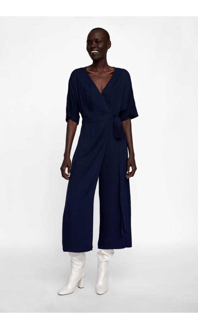 Zara - Navy Blue Jumpsuit, Women's 