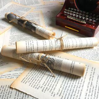 復古外文書頁卷/復古英文書頁（攝影道具、店面裝飾）