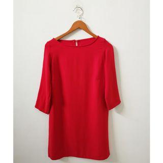 No Brand Long Sleeves Red Dress preloved maternity