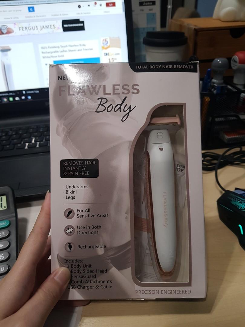 finishing touch flawless body rechargeable ladies shaver and trimmer