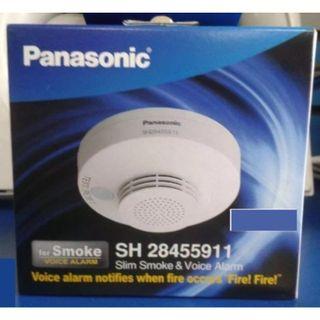 Panasonic smoke detector voice alarm standalone battery operated