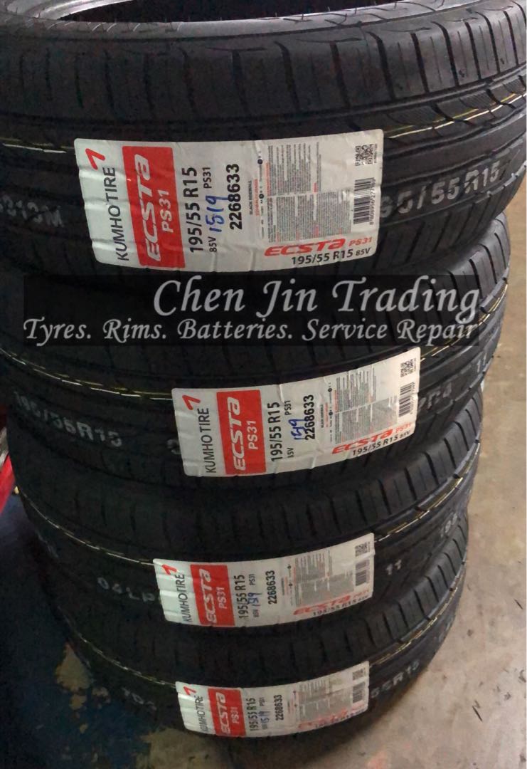 4pcs 195 55 15 Kumho Ecsta Ps31 Car Tyre Car Accessories Tyres Rims On Carousell